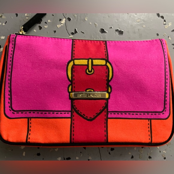 Estee Lauder Other - Estée Lauder belt colorful cosmetic buckle bag makeup toiletry zipper pouch